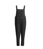 Women's Cotton Linen Overall Jumpsuit