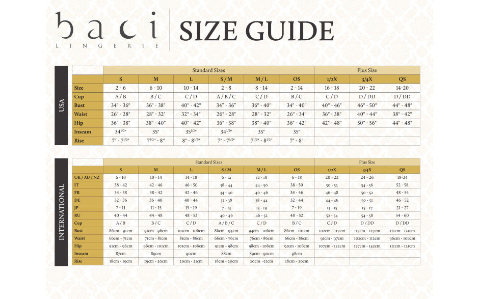 Baci Lingerie Sheer Lace Bodysuit With Cut Out Sides One Size Black Baci Lingerie