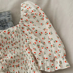 Women's Floral Ruffled Tops ILLUSION CO