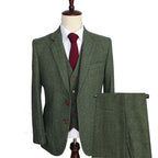 Men's Wool Tweed Tuxedo and Suit Set