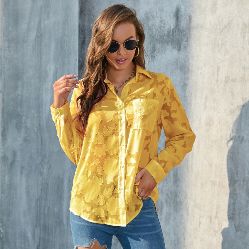 Women's Loose Casual Chiffon Shirt Tops