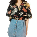 Women's Floral Short Sleeve Shirt