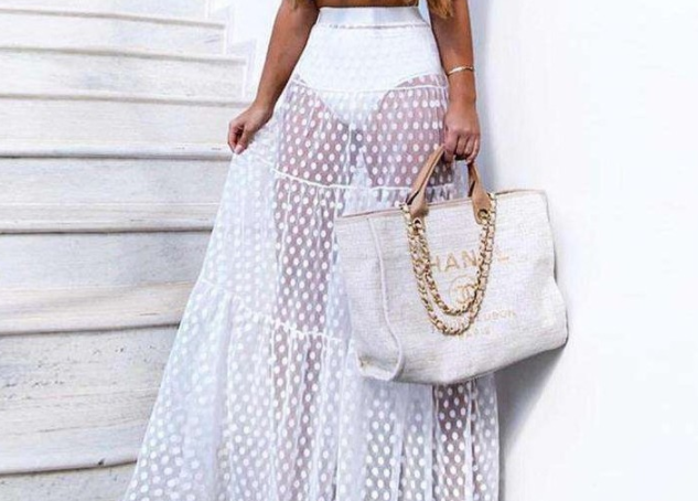 Women's Tulle Patchwork Midi Skirt