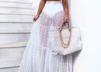 Women's Tulle Patchwork Midi Skirt