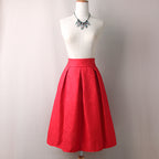 Women's Vintage Jacquard Pleated Skirt