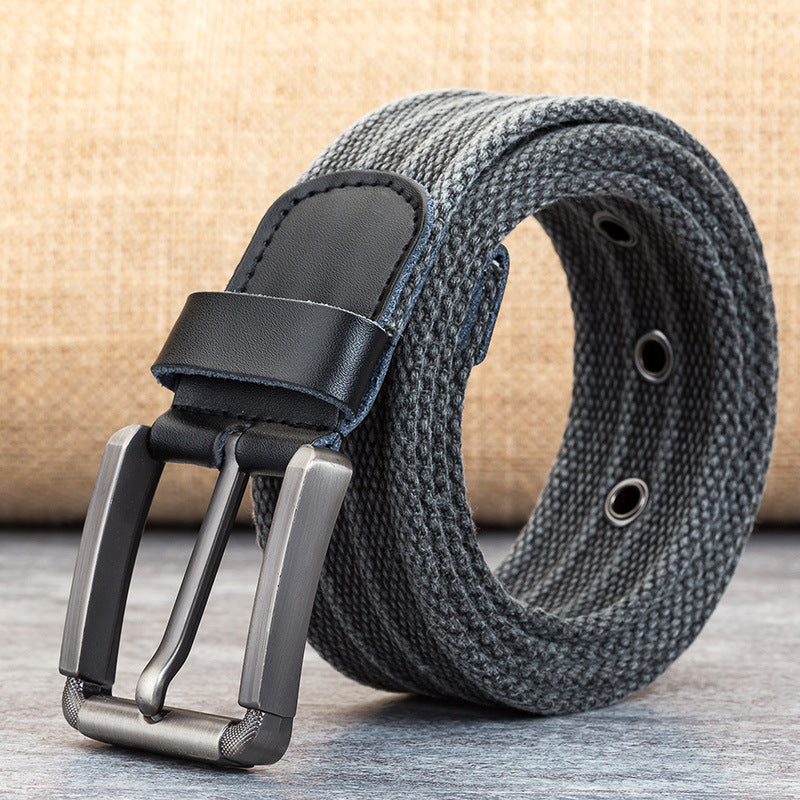 Men's Canvas Belt with Polyester Weaving Men's Belt Unbranded Main image