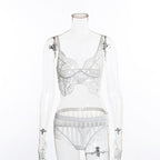 Women's Lace Lingerie Set Women's Lingerie Unbranded White One Size Fits All