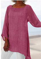 Women's Solid Color Casual Tops With Irregular Sleeves