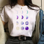 Women's Aesthetic Universe Planets Graphic T Shirt