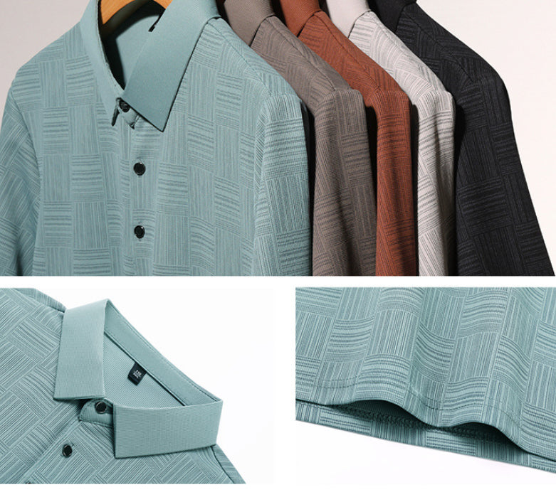 Men's Textured Polo Shirt Secondary image