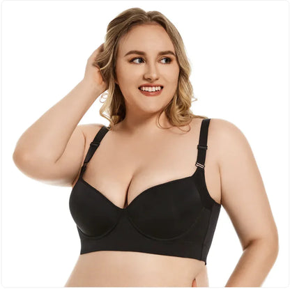 Large Size Seamless Steel Ring Push Up Bra