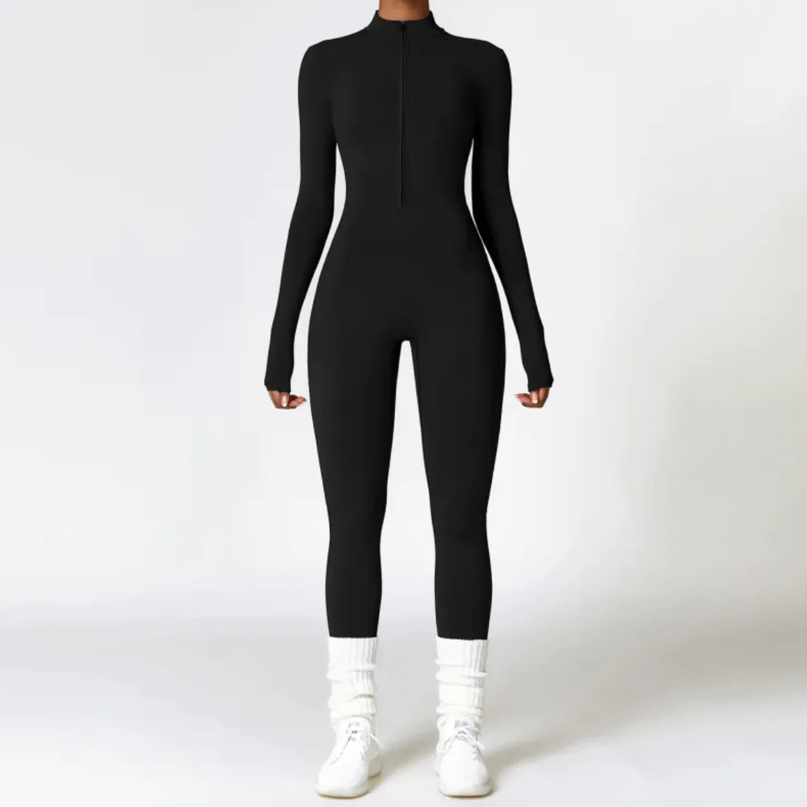 Women's Warm Zipper Yoga Jumpsuit Secondary image
