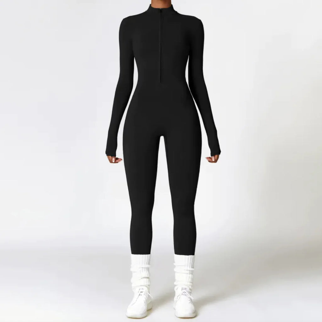 Women's Warm Zipper Yoga Jumpsuit