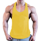 Men's Fitness Elastic Muscle Wide Shoulder Tank Top