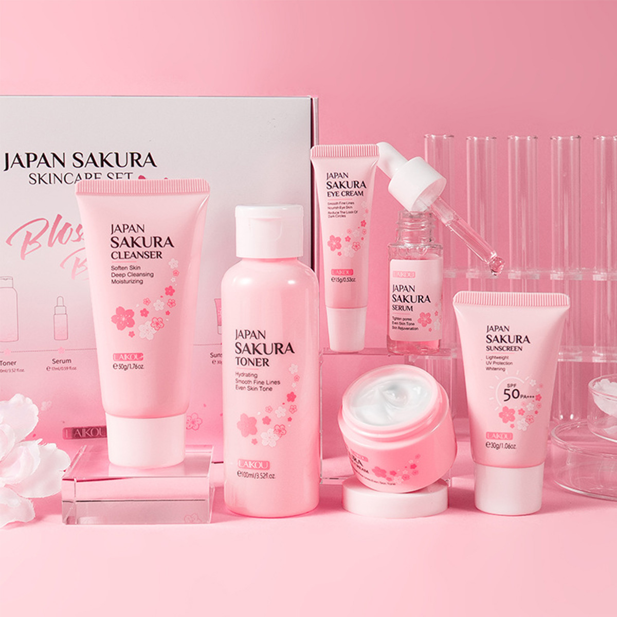 Japan Sakura Skincare Gift Set Skincare Unbranded Skin care set Main image