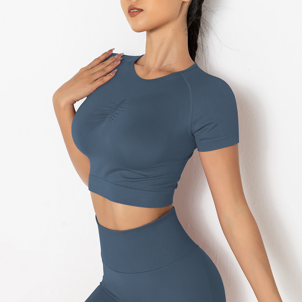 Women's Seamless Knitted Sports Tops