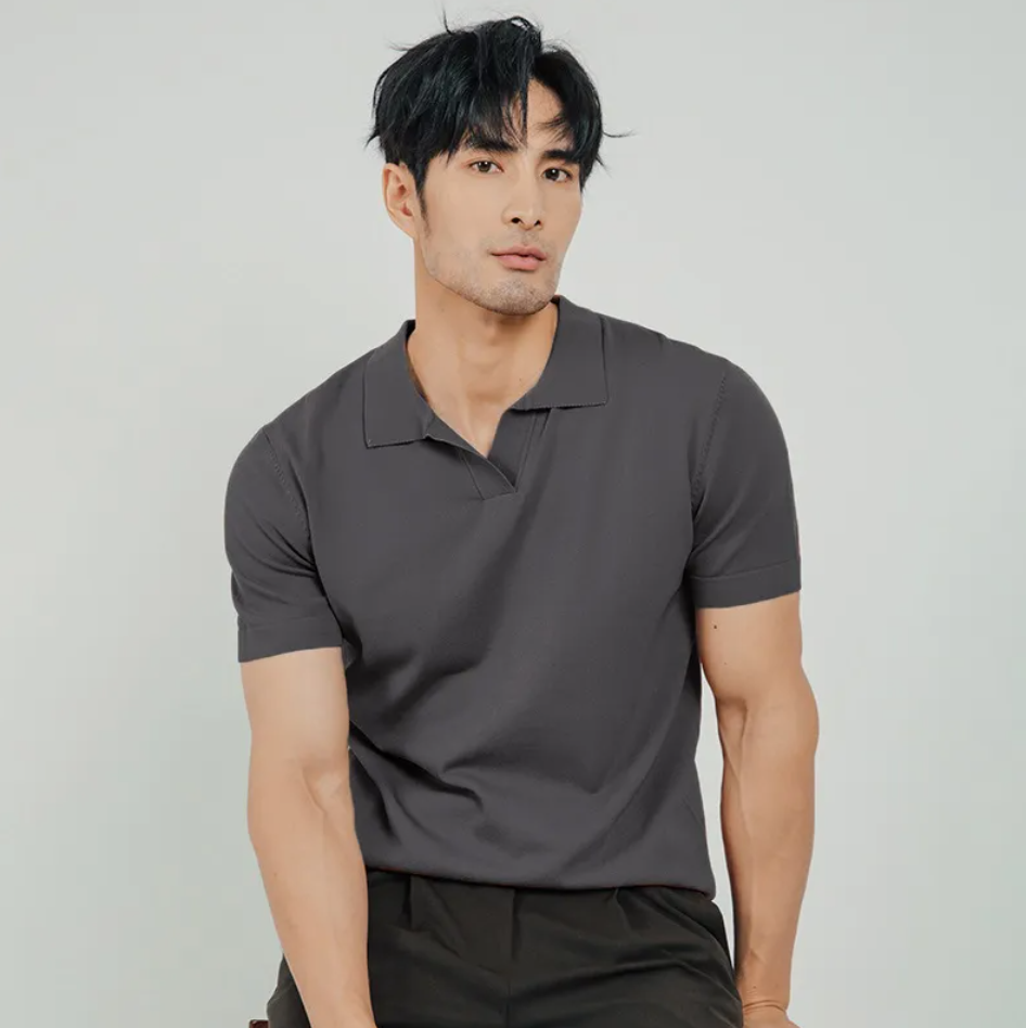 Men's Classic Knit Lapel Polo Shirt Main image