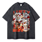 Anime One Piece Washed Oversized Tshirt