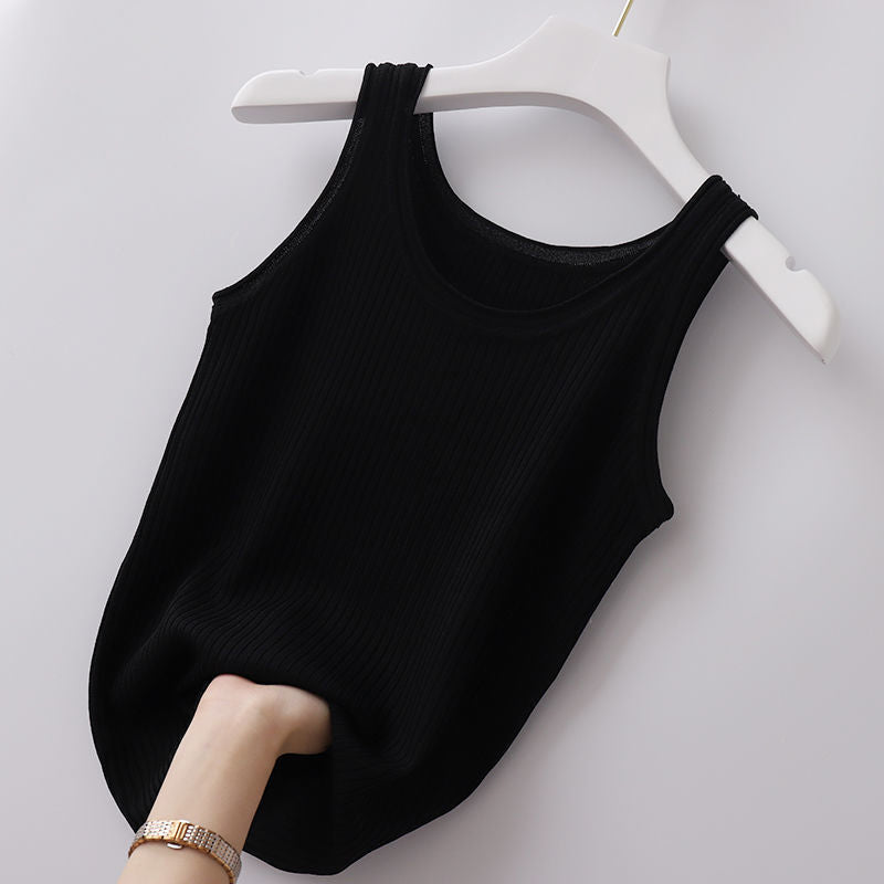 Summer Knitted Sleeveless Women's Slim Vest