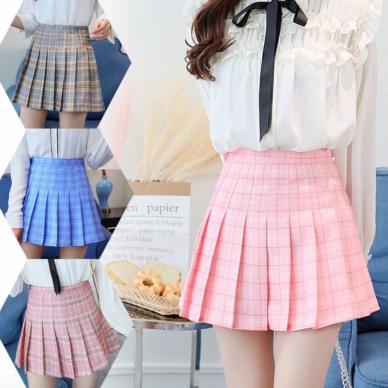 Women's College Style Uniform Skirt