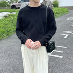 Women's Round Neck Long Sleeve Knit Tops