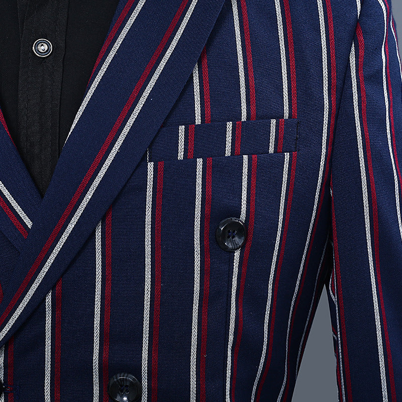 Men's Colorful Double Stripe Tuxedo Suit Set ILLUSION CO