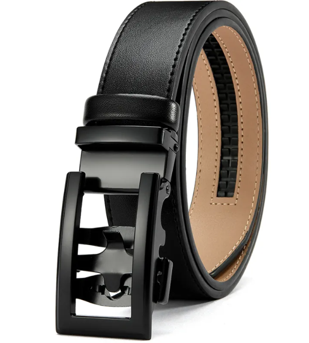 Men's Alloy Automatic Belt ILLUSION CO Black 130cm