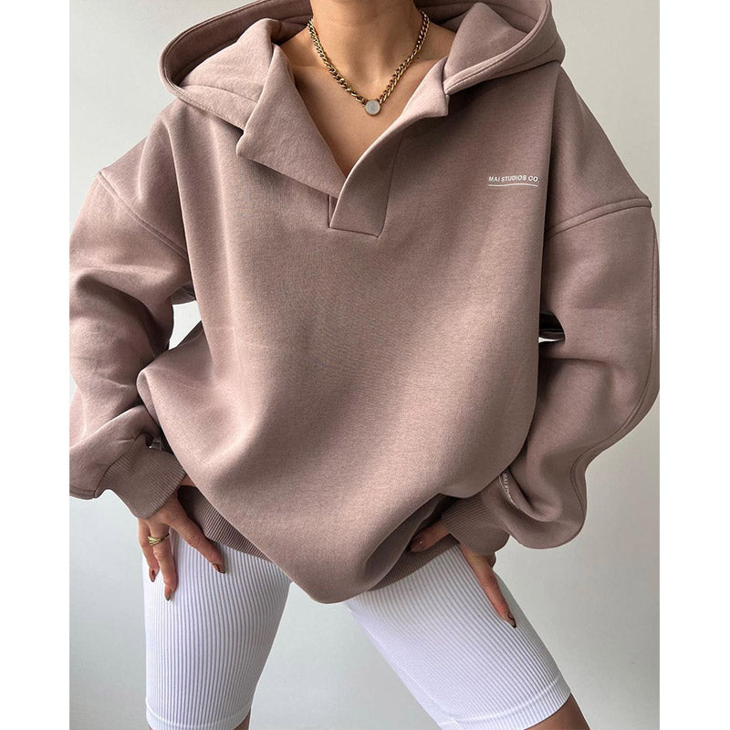 Women's Slim Fit Casual Printed Hoodie Tops