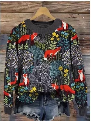 Women's Casual Round Neck Sweater