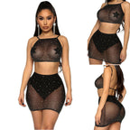 Women's Rhinestone Lingerie Set
