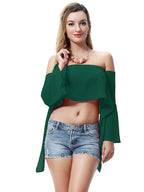 Women's Off Shoulder Summer Crop Top