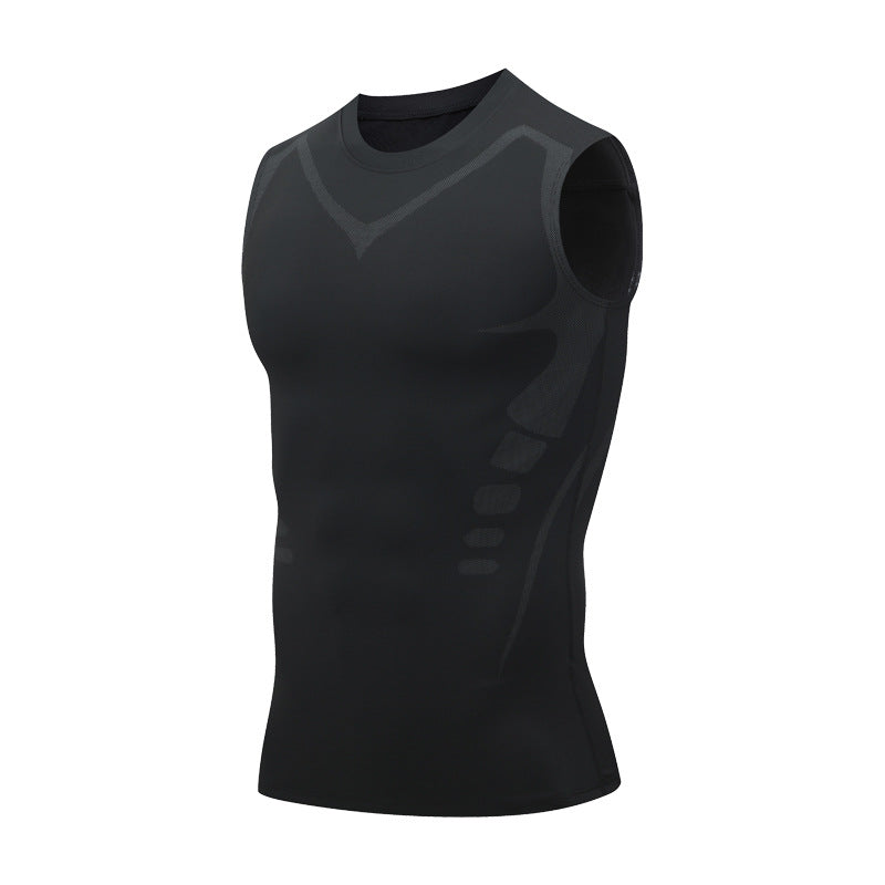 Men's Athletic Sleeveless Compression Tank Top for Sports