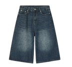 Unisex Retro High Denim Shorts