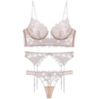 Women's French Lace Lingerie Women's Lingerie Unbranded White XL