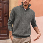 Men's Versatile Polo Zipper Turtleneck Tops