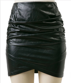 Women's Bodycon Midi Leather Skirt