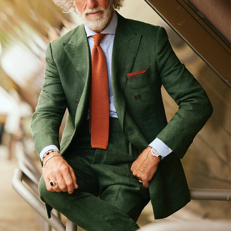 Men's  Casual Striped Suit Top Wear