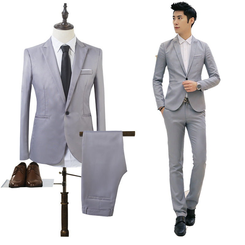 Men's Business Suit Set for Weddings and Formal Events