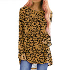 Women's Halloween Printed Long Sleeved T Shirt