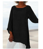 Women's Solid Color Casual Tops With Irregular Sleeves