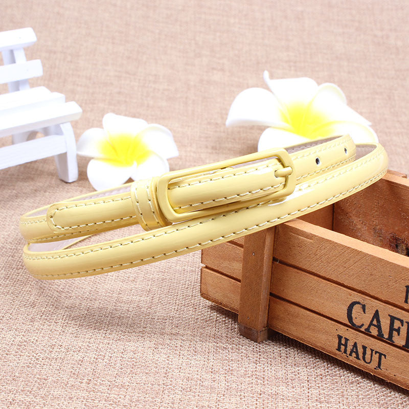 Slim Women's Belt with Fashionable Candy Colors