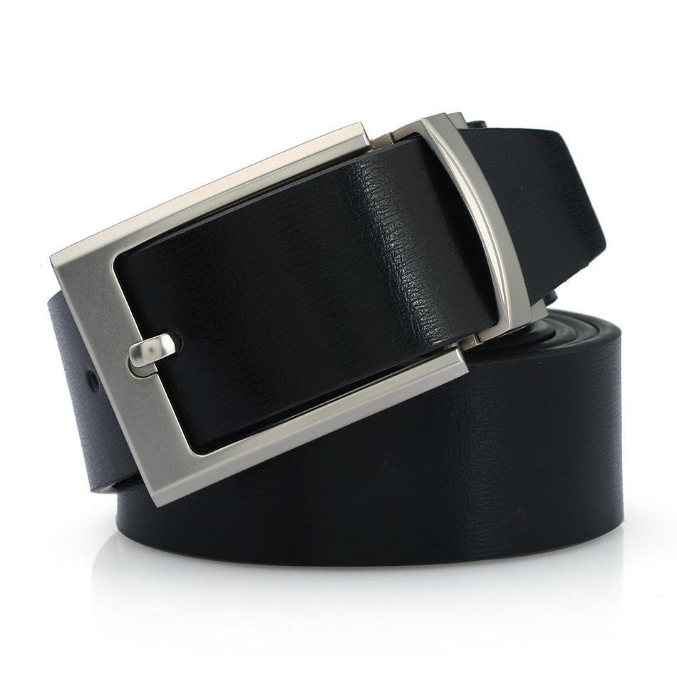 Men's Casual Leather Belt with Pin Holes