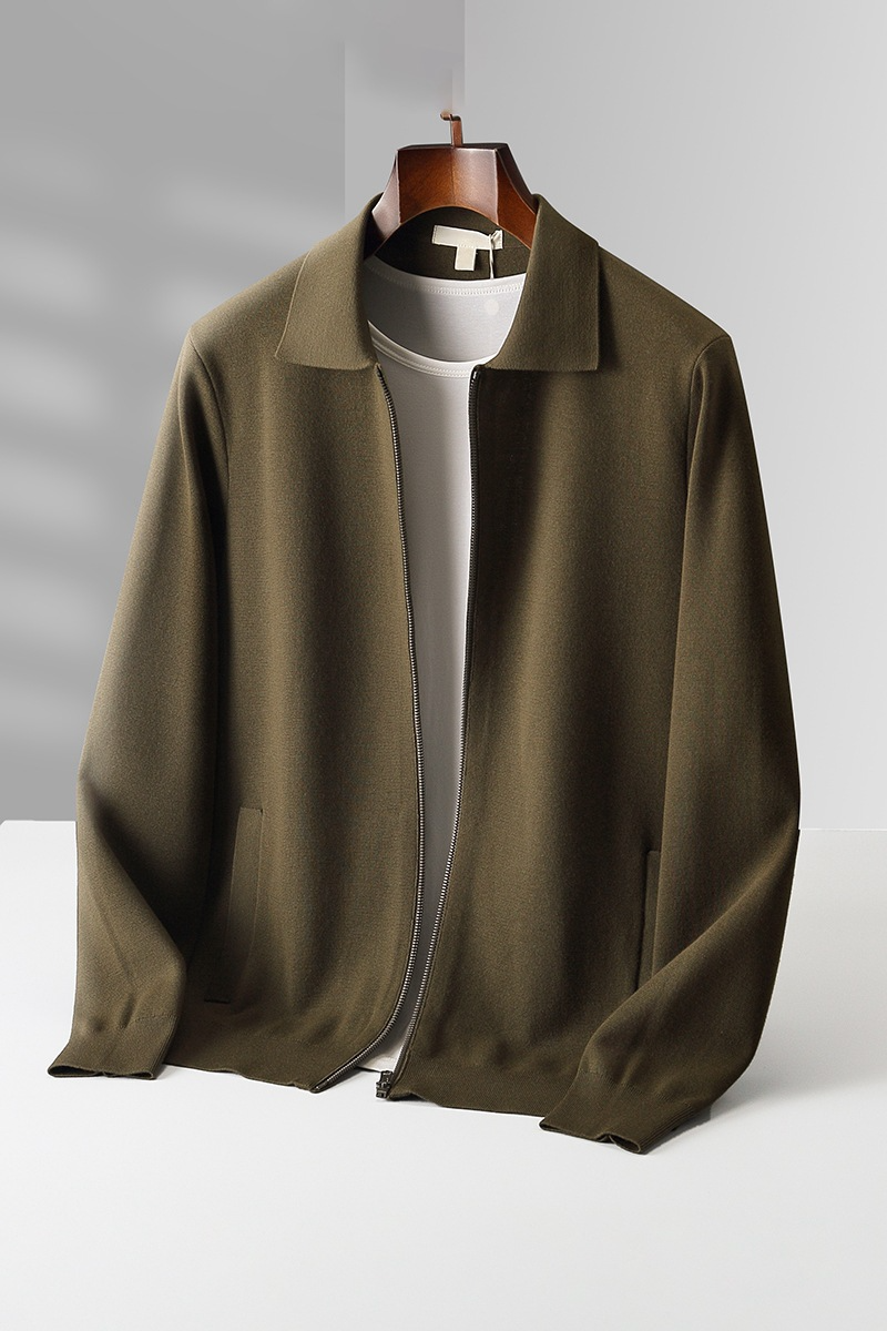 Men's Wool Knit Cardigan ILLUSION CO
