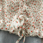 Women's Floral Ruffled Tops ILLUSION CO