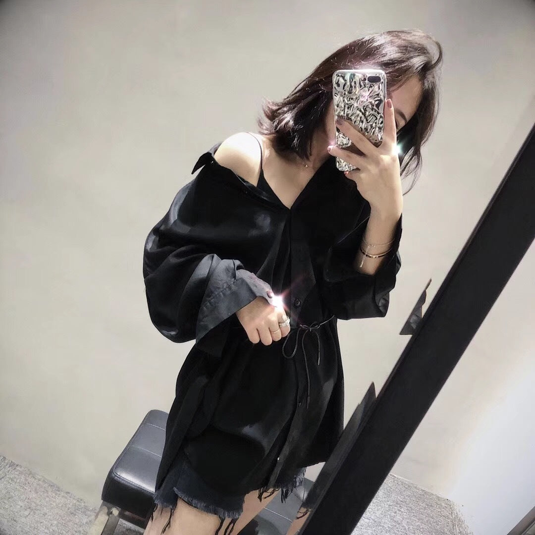 Women's Casual Tie Shirt
