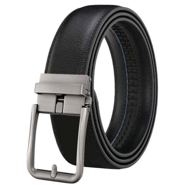 Men's Automatic Hollow Buckle Leather Belt