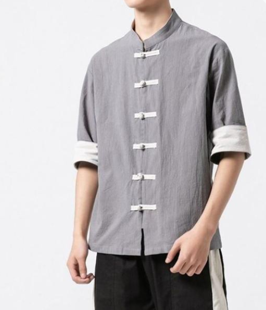 Chinese Style Linen Short Sleeve Shirt ILLUSION CO