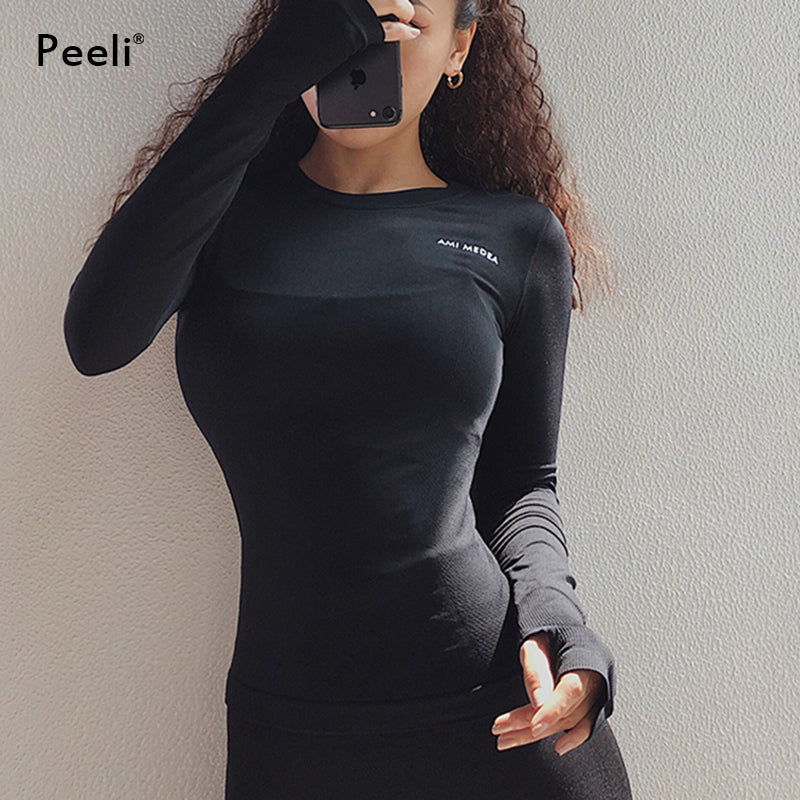 Women's Long Sleeve Yoga Fitness Tops Women's Activewear Tops Unbranded Main image