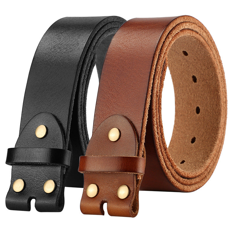 Men's Genuine Leather Belt with 3.8cm Width ILLUSION CO