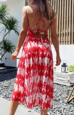 Women's Mesh Cover Up Bikini Set With Tie Dye 3 Piece